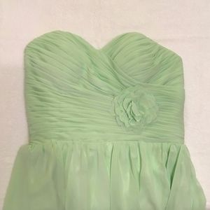 Strapless Green Dress